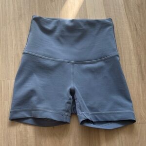 lululemon athletica High-Waisted Blue Bike Shorts